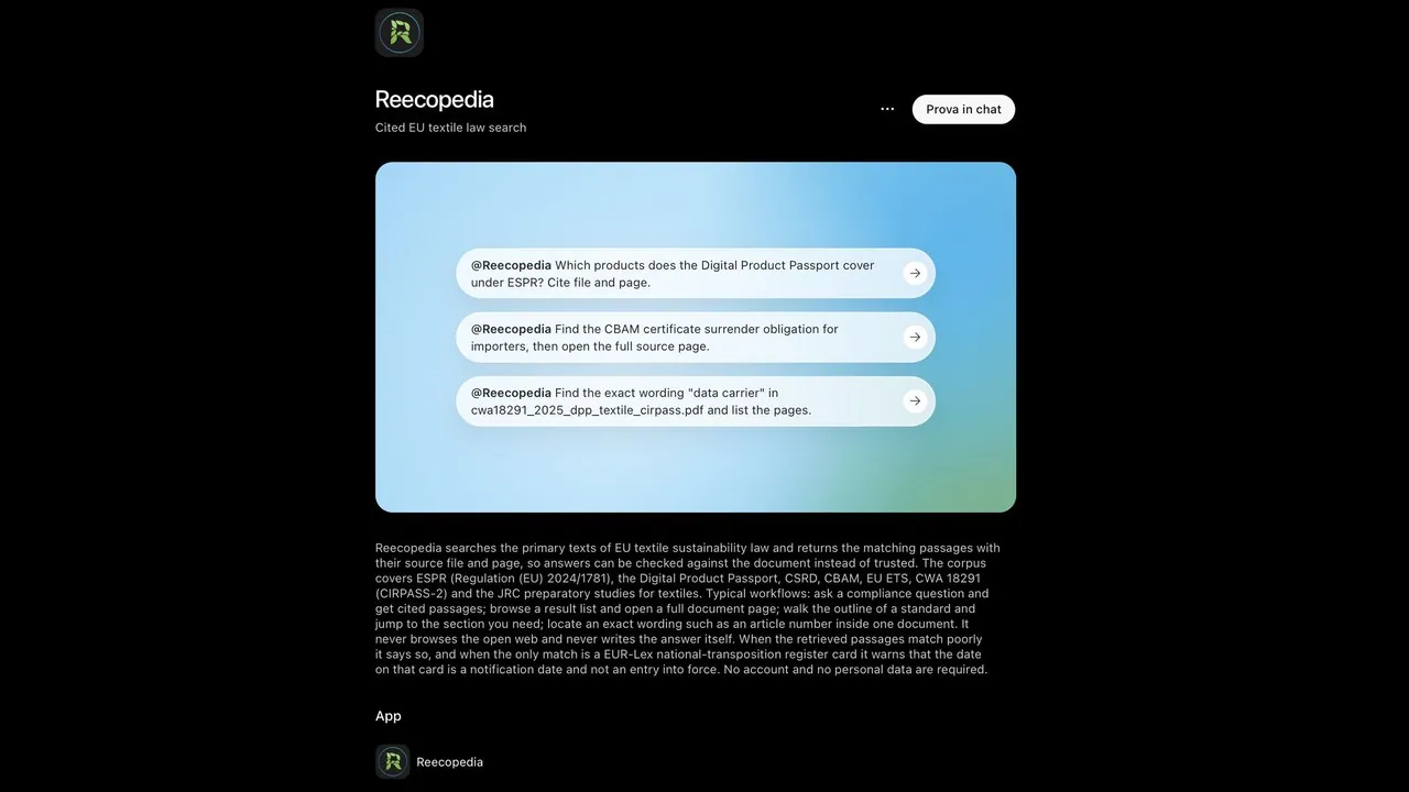 Täna on Reecopedia ametlikult kantud OpenAI ökosüsteemis